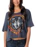 Crafty Girls Wolf Eyes Charcoal Short Sleeve Top