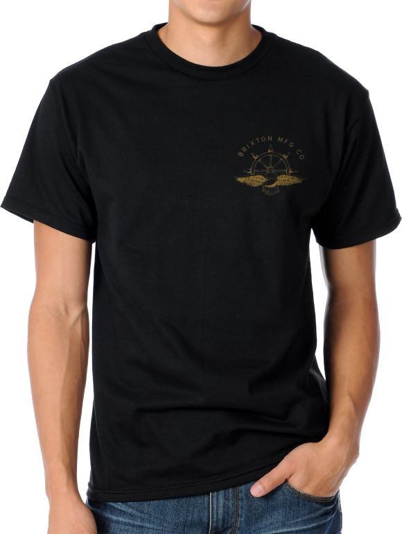 Brixton Rudder Black Tee Shirt