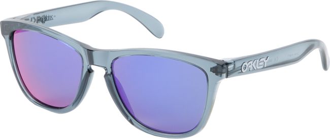 Oakley Frogskins Black Crystal & Violet Iridium Sunglasses