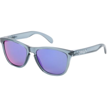 Oakley Frogskins Black Crystal & Violet Iridium Sunglasses