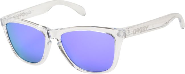 Oakley Frogskins Clear & Violet Iridium Sunglasses
