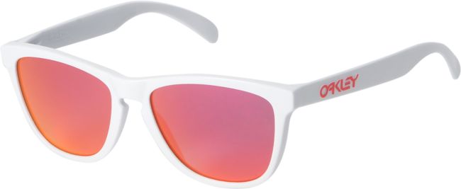 Oakley Frogskins White & Ruby Iridium Sunglasses