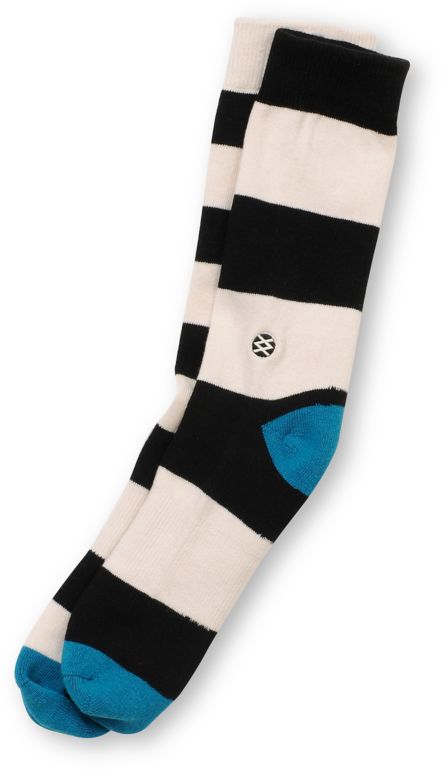 Stance Mariner White & Black Striped Crew Socks