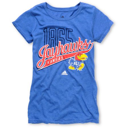 Adidas Kansas Jayhawks Game Girls Tee Shirt
