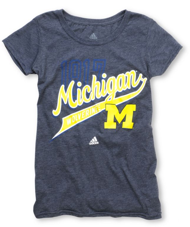 Adidas Michigan Wolverines Girls Tee Shirt