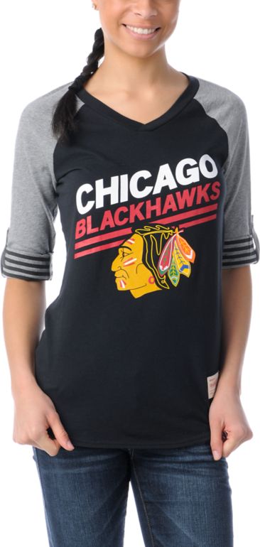 NHL Mitchell and Ness Chicago Blackhawks Comeback Girls Tee Shirt