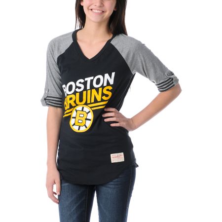 NHL Mitchell and Ness Boston Bruins Comeback Girls Tee Shirt
