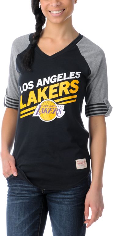 NBA Mitchell and Ness LA Lakers Comeback Girls Tee Shirt