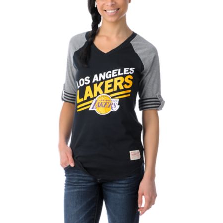 NBA Mitchell and Ness LA Lakers Comeback Girls Tee Shirt