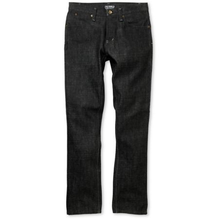 Free World Drifter Black Raw Wash Slim Jeans