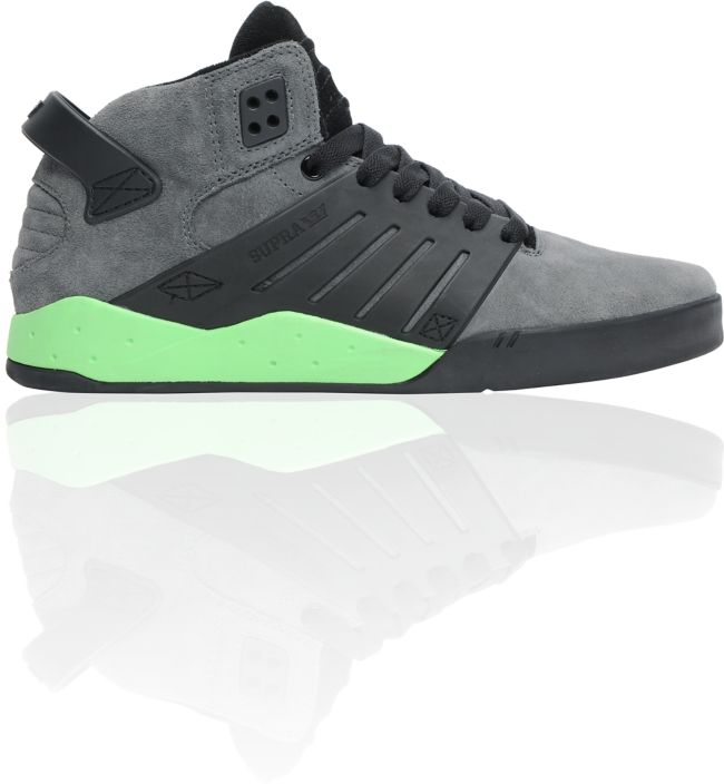 Supra Skytop III Charcoal Suede & Neon Lime Shoe