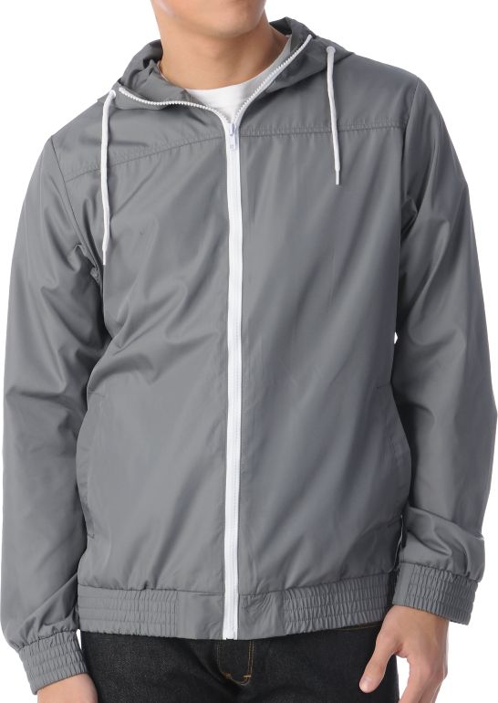 Zine Sure Shot Grey Windbreaker