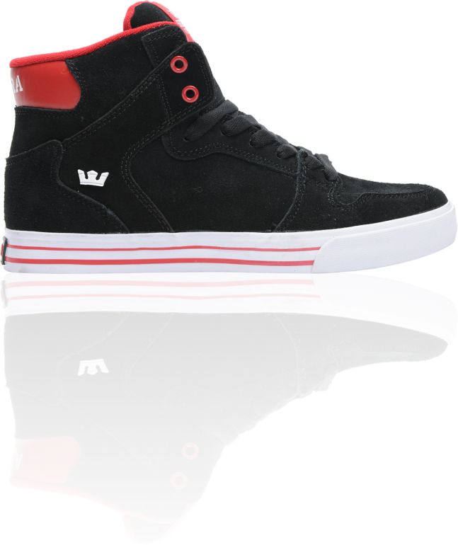 Supra Vaider Black Suede & Formula One Red