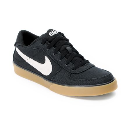 Nike 6.0 Mavrk Black, White & Gum Canvas Skate Shoe