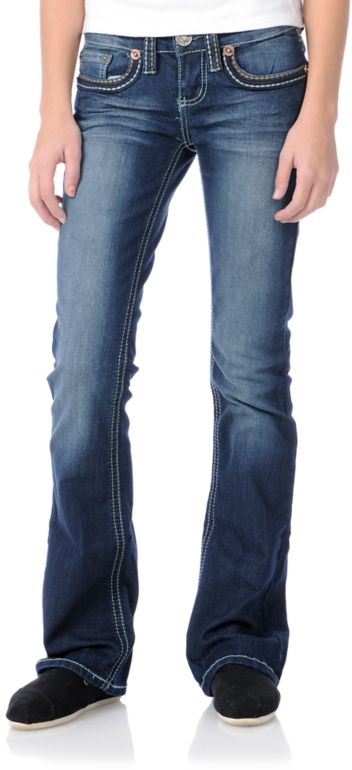 YMI Jolie Navy Bootcut Jeans