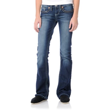 YMI Jolie Navy Bootcut Jeans