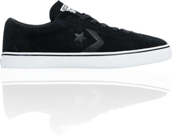 Converse Elm LS Black & White Suede Skate Shoe