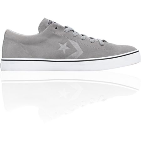 Converse Elm LS Phaeton Grey & White Suede Skate Shoe