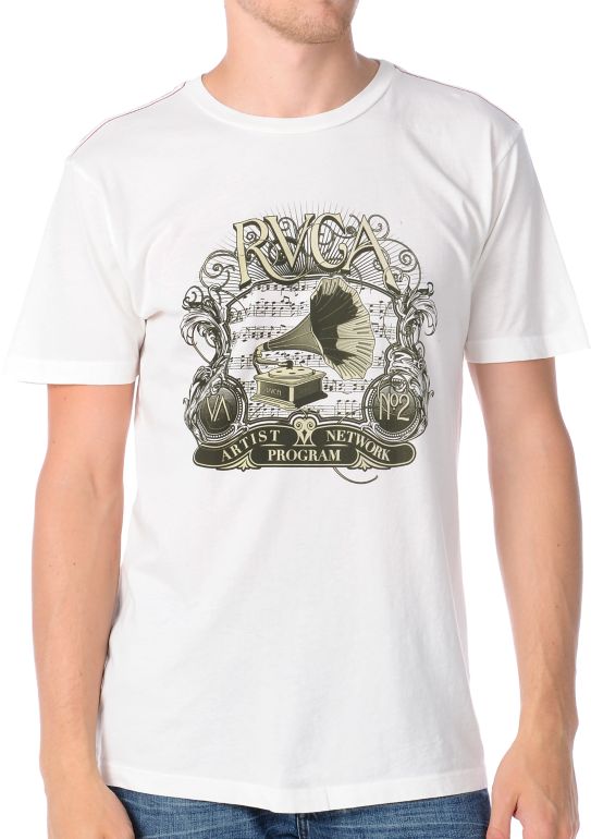 RVCA Phonograph White Tee Shirt
