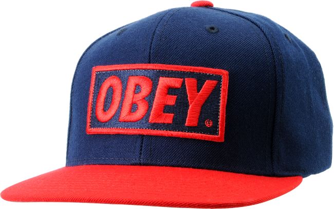 Obey Original Blue and Red Snapback Hat