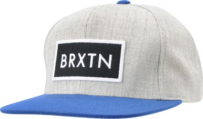 Brixton Rift Heather Grey & Blue Snapback Hat