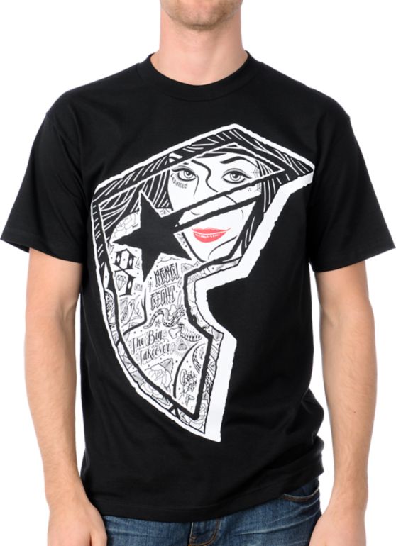 Famous Stars & Straps x Rebel 8 BOH Black Tee Shirt