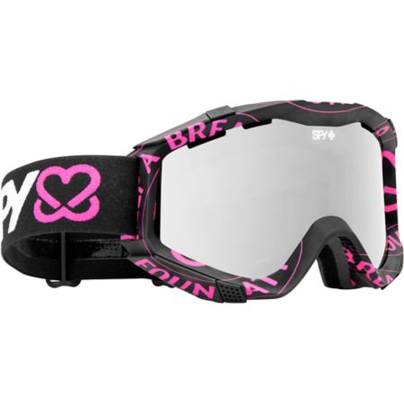Spy x Keep A Breast Zed Black & Silver Mirror 2012 Snowboard Goggles