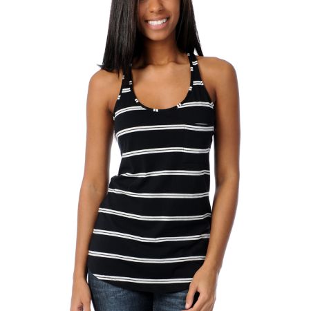 Zine Girls Black & White Racerback Tank Top