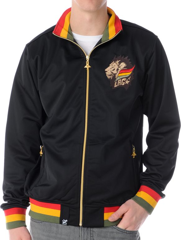 LRG Ragga Tunes Black & Rasta Track Jacket