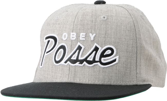 Obey Posse Heather Grey Snapback Hat