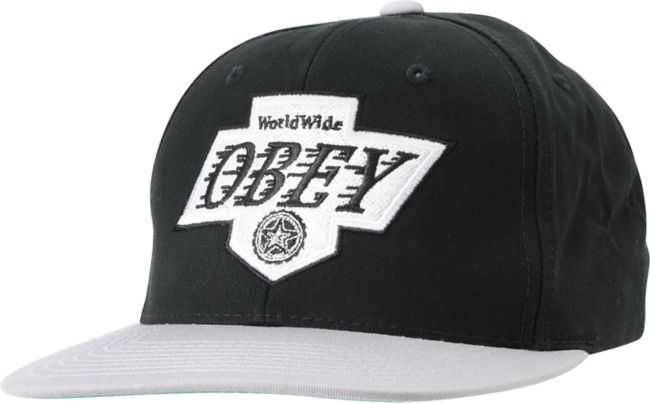 Obey The Great One Black & Grey Snapback Hat