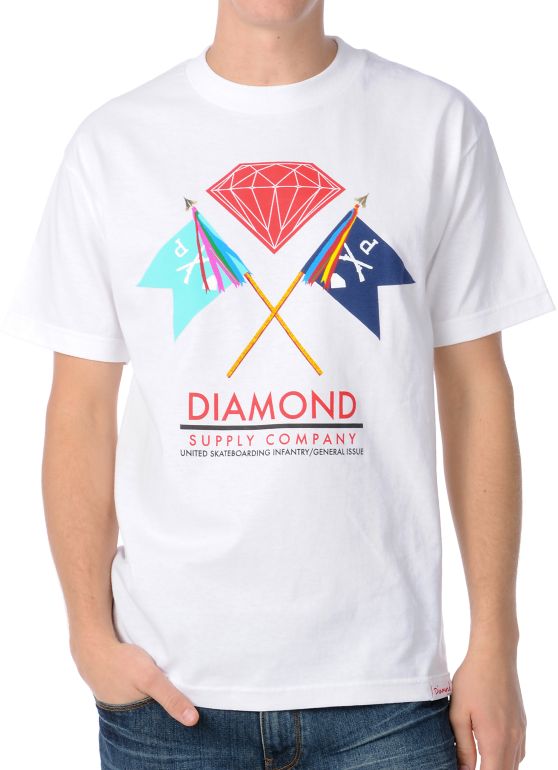 Diamond Supply Infantry White Tee Shirt