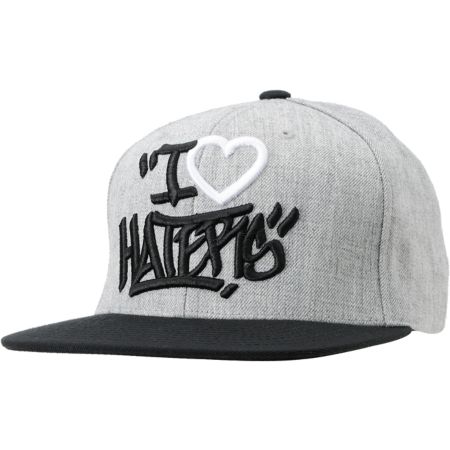 DGK Tag I Love Haters Grey & Black Snapback Hat