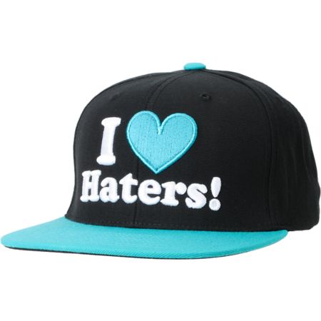 DGK I Love Haters Black & Turquoise Snapback Hat