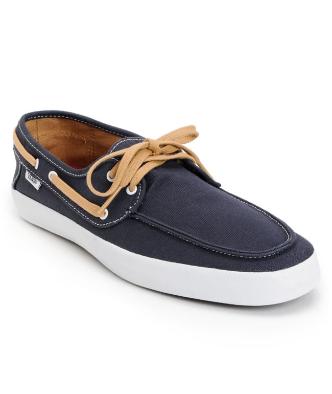 Vans Chauffeur Navy Blue & Tan Boat Shoe