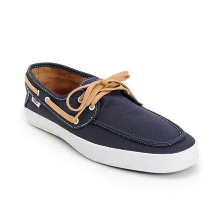 Vans Chauffeur Navy Blue & Tan Boat Shoe
