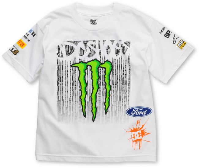 DC Boys Ken Block Scan White Tee Shirt
