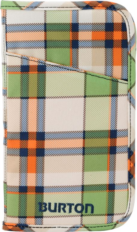 Burton Green & Orange Plaid Travel Case