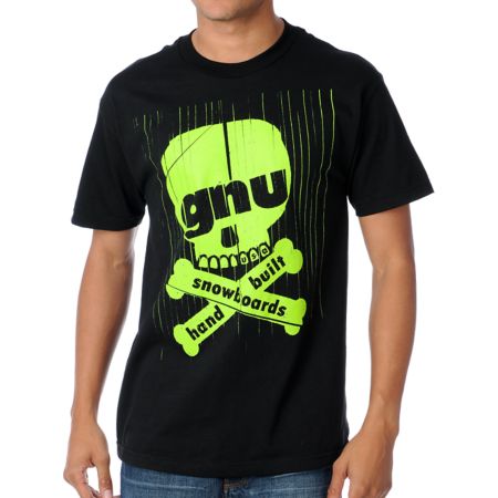 Gnu Corpo Black & Green Tee Shirt