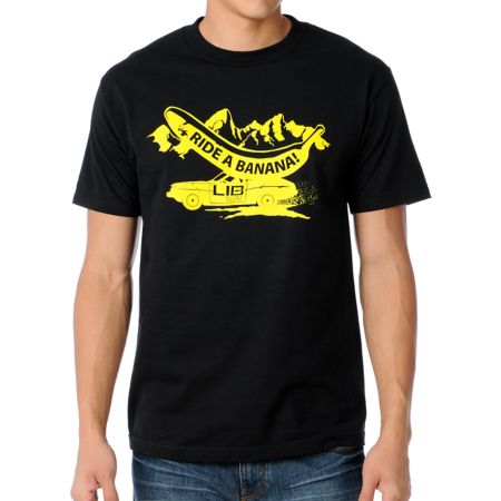 Lib Tech Ride A Banana Black Tee Shirt