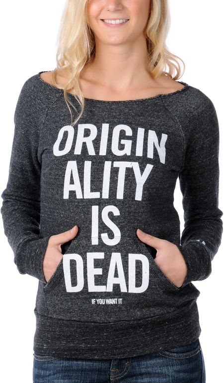 Glamour Kills Girls Yon & Joko Heather Charcoal Pullover Sweatshirt