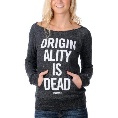 Glamour Kills Girls Yon & Joko Heather Charcoal Pullover Sweatshirt