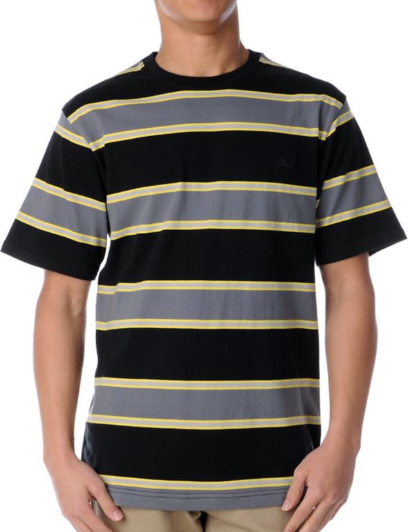 The Hundreds Isle Black Stripe Knit Tee Shirt