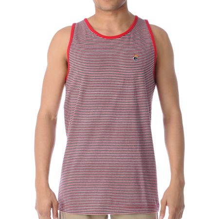 The Hundreds Chickasaw Red, White & Black Tank Top