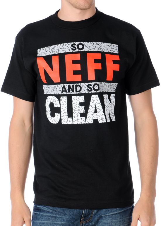 Neff So Clean Black Tee Shirt