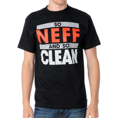 Neff So Clean Black Tee Shirt
