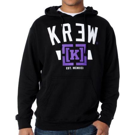 KR3W Lock Up Black Pullover Hoodie