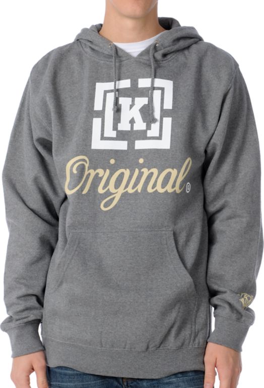 KR3W Original 2 Heather Charcoal Pullover Hoodie