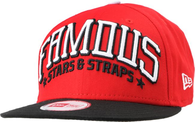Famous Stars & Straps League Red & Black New Era Snapback Hat