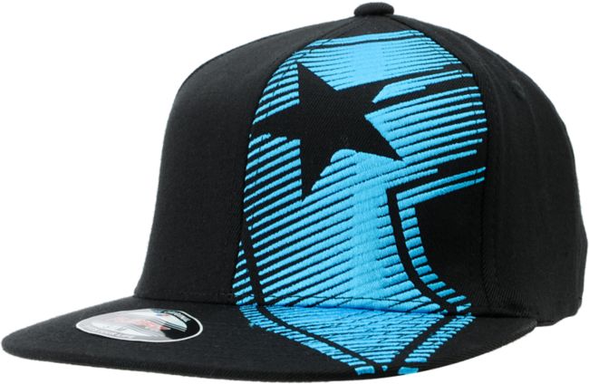 Famous Stars and Straps Motion Black & Turquoise Flexfit Hat
